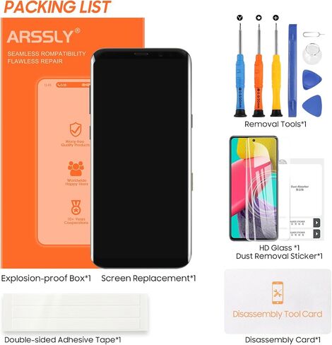 استبدال شاشة OLED لهاتف Samsung Galaxy S8 Plus+ G955 شاشة رقمية تعمل باللمس لهاتف Samsung Galaxy S8 + شاشة LCD G955A G955F G955P G955R4 مجموعة 6.2 بوصة مع أدوات (أسود مع إطار) in Saudi Arabia