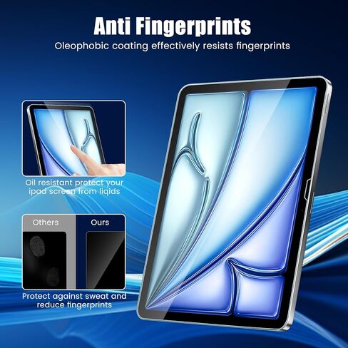 واقي شاشة الخصوصية TQLGY لجهاز iPad Air 11 بوصة M2 (2024، الجيل السادس)، زجاج مقسى 9H، مضاد للتجسس، مضاد للخدش، تركيب تلقائي لإزالة الغبار، عبوة واحدة in Kuwait