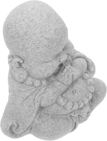 تماثيل بوذا الصغيرة من Ipetboom، ملحقات ديكور خزان الأسماك، ديكورات حوض السمك، تمثال بوذا التأمل، زخرفة الحجر الرملي للمناظر الطبيعية تحت الماء، ديكور زن in Kuwait