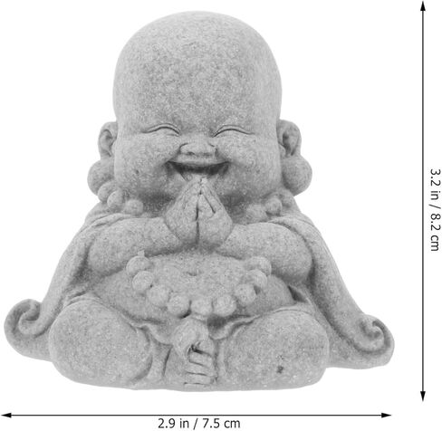 تماثيل بوذا الصغيرة من Ipetboom، ملحقات ديكور خزان الأسماك، ديكورات حوض السمك، تمثال بوذا التأمل، زخرفة الحجر الرملي للمناظر الطبيعية تحت الماء، ديكور زن in Kuwait