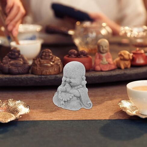 تماثيل بوذا الصغيرة من Ipetboom، ملحقات ديكور خزان الأسماك، ديكورات حوض السمك، تمثال بوذا التأمل، زخرفة الحجر الرملي للمناظر الطبيعية تحت الماء، ديكور زن in Kuwait