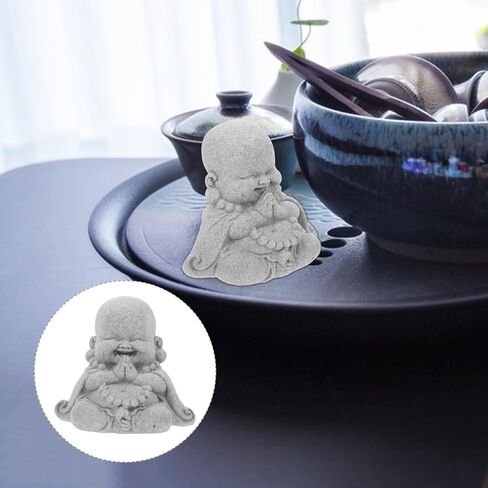 تماثيل بوذا الصغيرة من Ipetboom، ملحقات ديكور خزان الأسماك، ديكورات حوض السمك، تمثال بوذا التأمل، زخرفة الحجر الرملي للمناظر الطبيعية تحت الماء، ديكور زن in Kuwait