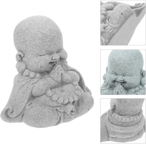 تماثيل بوذا الصغيرة من Ipetboom، ملحقات ديكور خزان الأسماك، ديكورات حوض السمك، تمثال بوذا التأمل، زخرفة الحجر الرملي للمناظر الطبيعية تحت الماء، ديكور زن in Kuwait