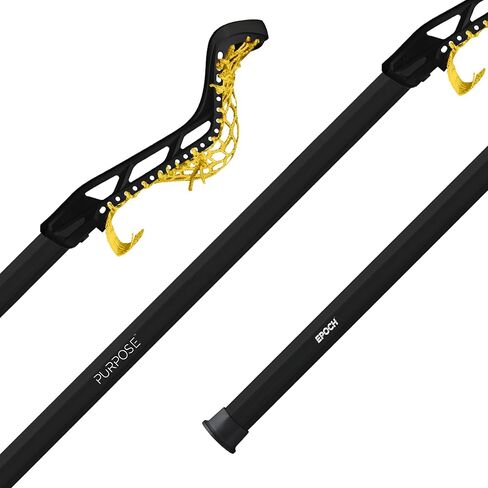 Epoch Lacrosse - Women's Lacrosse Purpose 10° Complete 3D Mesh Yellow Pocket, Strung Head, Lock Knot Stringing Technology, Engineered with 10° Bottom Rail Technology in Saudi Arabia