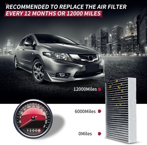 Cabin Air Filter With Activated Carbon Scent Replacement For CF10134 CP134,Compatible Honda Accord, Civic, CRV, Pilot, Odyssey, Crosstour, Passport,Ridgeline,Acura,Ac Filter With Fresh Breeze. in Saudi Arabia
