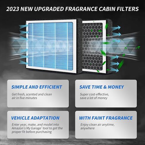Cabin Air Filter With Activated Carbon Scent Replacement For CF10134 CP134,Compatible Honda Accord, Civic, CRV, Pilot, Odyssey, Crosstour, Passport,Ridgeline,Acura,Ac Filter With Fresh Breeze. in Saudi Arabia