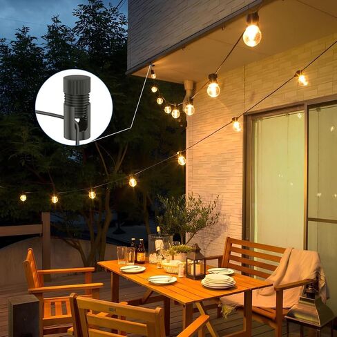String Light Hooks, Aluminum Hooks for Outdoor String Lights, Adjustable Rope Light Clips, Indoor or Outdoor Light Hooks 4 Pcs, Black Ceiling Hooks for Backyard, Fence, Deck in Saudi Arabia