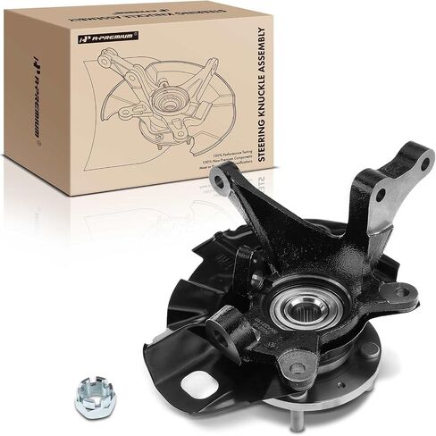 A-Premium Front Steering Knuckle & Wheel Bearing Hub Assembly Compatible with Hyundai Elantra 2001-2006 L4 2.0L, with 4-Wheel ABS, w/4-Lug, Left Driver Side, Replace # 517152D110 in Saudi Arabia