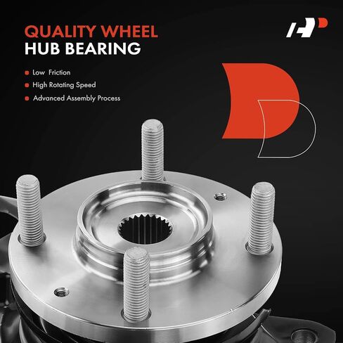 A-Premium Front Steering Knuckle & Wheel Bearing Hub Assembly Compatible with Hyundai Elantra 2001-2006 L4 2.0L, with 4-Wheel ABS, w/4-Lug, Left Driver Side, Replace # 517152D110 in Saudi Arabia