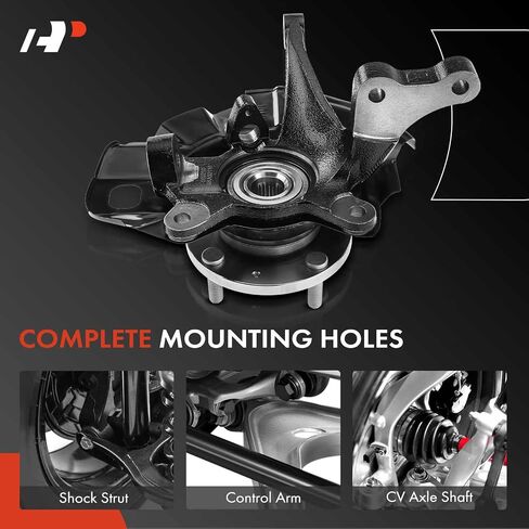 A-Premium Front Steering Knuckle & Wheel Bearing Hub Assembly Compatible with Hyundai Elantra 2001-2006 L4 2.0L, with 4-Wheel ABS, w/4-Lug, Left Driver Side, Replace # 517152D110 in Saudi Arabia