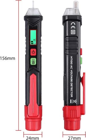 Proster Non Contact Voltage Tester Pen 12-1000V + Socket Tester 48V～250V Wall AC Power Outlet Tester Adjustable Sensitivity Electrical AC Voltage Detector with LED Flashlight Alarm in Saudi Arabia