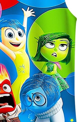 Magic Girl Dress Cartoon Movie Costume Short Ruffles Sleeve Gown Dress Toddler Kids Size for Fans (Blue) in Saudi Arabia
