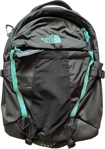 THE NORTH FACE Women's 30L Recon TNF Backpack Day Pack 1465 cubic inches (Black with Mint Blue accents) in Saudi Arabia