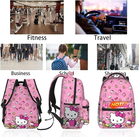 Unisex Cute Anime Backpack 3d Printed Cartoon Backpacks Travel Daypacks Casual Double Shoulder Bag 3-One Size in Saudi Arabia