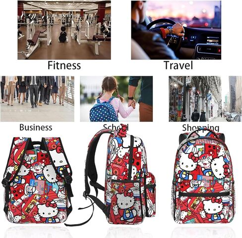 Unisex Cute Anime Backpack 3d Printed Cartoon Backpacks Travel Daypacks Casual Double Shoulder Bag 3-One Size in Saudi Arabia