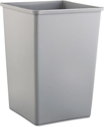 Rubbermaid Commercial Products Untouchable Square Trash Can, 36-Gallon, Gray, Large Garbage Can for Warehouses/Offices/Restaurants in Saudi Arabia