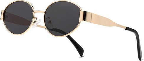Retro Oval Sunglasses for Women Men Trendy Sun Glasses Classic Shades UV400 Protection in Saudi Arabia