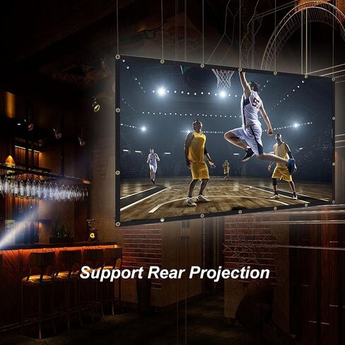 Projector Screen 100 inch - TOWOND Projection Screen 16:9 HD 4K Wrinkle-Free Foldable Movies Projector Screen Outdoor Indoor for Home Theater in Saudi Arabia