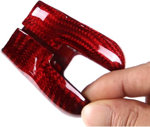 Fit for Volvo XC60 XC90 S60 V60 S90 V90 Real Carbon Fiber Center Console Shift Knob Head Trim Cover Car Interior Decoration (Style A Black) in Saudi Arabia