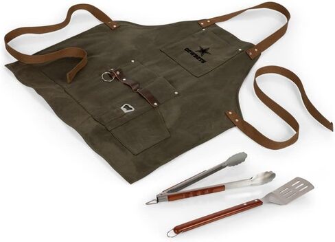 PICNIC TIME NFL BBQ Apron (Khaki Green with Beige Accents) in Saudi Arabia
