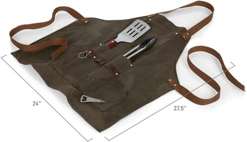 PICNIC TIME NFL BBQ Apron (Khaki Green with Beige Accents) in Saudi Arabia