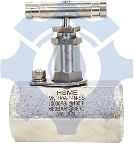 Korea Stainless Steel SS316 Straight Needle Valve 3/8" NPT Female Connection Size 10,000 PSI PTFE Packing in Saudi Arabia