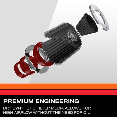 فلتر هواء محرك K&N: زيادة الطاقة والسحب، قابل للغسل، ممتاز، فلتر هواء بديل: متوافق مع 2013-2019 Dodge Ram Truck L6 DSL/V8 FI (2500، 3500، 4500، 5500)، 33-5005 in Kuwait