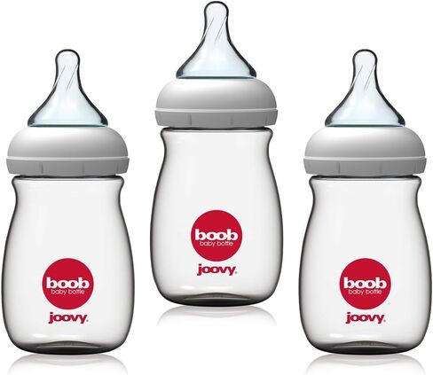زجاجات الأطفال Joovy Boob مصنوعة من PPSU المتين من الدرجة الطبية مع تقنية CleanFlow Vent لمنع انهيار الحلمة والضغط السلبي وأعراض المغص (5oz، 3pk) in Kuwait