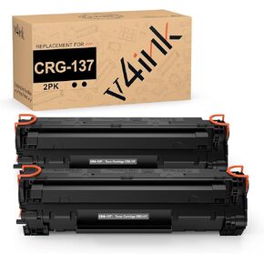 V4INK New Compatible CRG 137 Toner Cartridge Replacement for Canon 137 for Canon imageCLASS D570 MF216N MF244DW MF247DW MF249DW MF232W MF236N MF237w MF229DW MF227DW MF212W MF217W LBP151DW Black 2 Pack