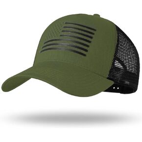 Oversize XXL American Flag Trucker Hat - Adjustable 23"-25.5" Baseball Cap - 3D Embossed Logo Mesh Snapback Hat