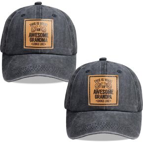 قبعات الجد والجدة الرائعة للرجال والنساء، قبعة بيسبول مطرزة قابلة للتعديل من القطن للأجداد الجدد in Kuwait