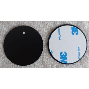 Metal Plates for Magnetic Phone Mount - Premium 2pcs Uni Strong Adhesive Sticker (Round or Rectangular) (2 Rectangular 1.75"" x 2.5""), Black
