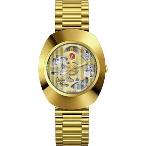 Rado DiaStar Original Swiss Automatic Watch with Stainless Steel Strap, Gold, 21 (Model: R12064253)