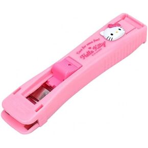 LENITH Clamp Clip Dispenser Stapler Cute Animal Faced Reusable Clip Dispenser/Portable Handheld Paper 3 Metal Refill Clips Pink Cat