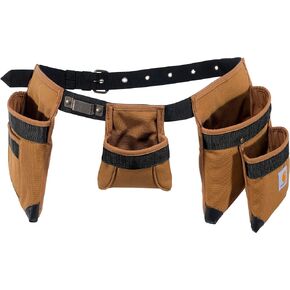 Carhartt Padded Tool Belt, Rugged Tool Belt with Tool & Fastener Storage Pockets, 7 Pocket, Carhartt Brown