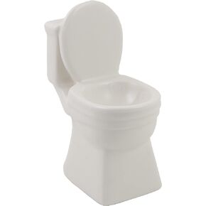 Boston International Wax Melt Warmer Ceramic Tealight Tart Burner, 4.75" Tall, Toilet