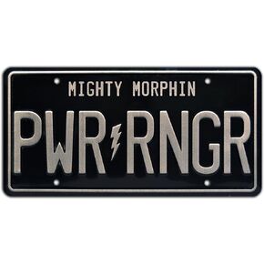 Mighty Morphin’ | PWR RNGR | Metal Stamped License Plate
