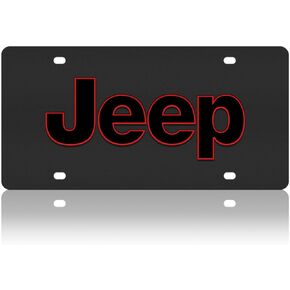 Eurosport Daytona- Compatible with -, Jeep Word - Carbon Steel License Plate