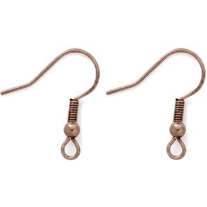 COIRIS 100 Pairs Antique Copper Color Earwires French Earring Hooks/Dangle Earring Findings Jewelry Making DIY (ER-1007-AC1)