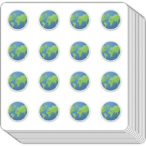 Earth Planner Stickers, 0.5in Scrapbooking Kids DIY Calendar Crafting 208-Pack