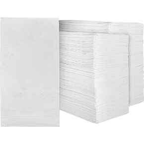 400 White Dinner Napkins 2-Ply - Eight Fold - 16.5"X15" - Dinner Napkins Disposable, Guest Bathroom Essentials, Wedding Napkins, Bridal Shower Napkins, Party Napkins, Napkins Bulk
