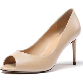 YODEKS Women's Peep Toe Stilettos High Heel Pumps Classic Party Wedding Office Dress Open Toe Stiletto