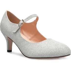 Olivia K Womens Classic Low Mid Heels Mary Jane Pumps - Adorable Round Toe Vintage Retro Shoes