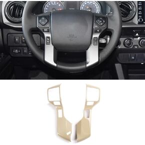 LLKUANG Car Steering Wheel Moulding Chrome Cover Trims Stickers Fit for Toyota Tundra 2014-2021 Tacoma 2016-2022 ABS Steering Wheel Cover Trim Accessories(Blue,3+2 Holes Style)