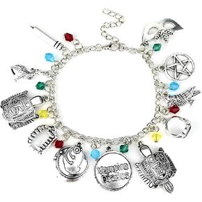 أساور Blingsoul على شكل قرص للفتيات - يوميات بضائع مصاصي الدماء سوار فضي مجوهرات هدية للنساء in Kuwait