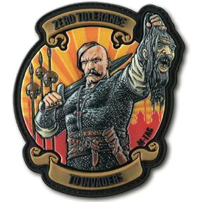 M-Tac Morale Patch Zero Tolerance - PVC Patches for Vest, Backpacks, Hats - Tactical Military Patch with Hook Fastener Backing (Olive)