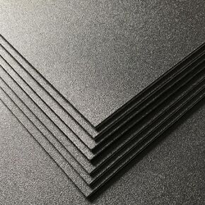 Pack of 2 ABS Plastic Sheet 1/8" Black Plastic Sheet 8" x 12" Rigid Moldable Panel 1/8 ABS Sheet Flexible High Tensile Plastic Sheets with Different Surfaces for Handicrafts DIY Projects