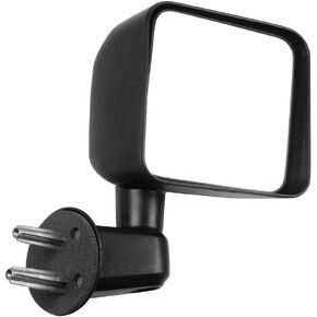 SCITOO Side View Mirror Passenger Side Mirror Compatible with 2007-2017 For Jeep Wrangler Manually Folding Non-heated Right Side Mirror Replace Mirror Parts Exterior Mirror Black CH1321271