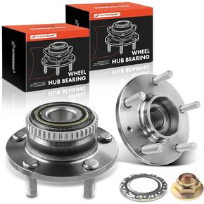 A-Premium 2 x Rear Wheel Bearing and Hub Assembly with ABS Ring & 5-Lug Compatible with Hyundai Tiburon 2003 2004 2005 2006 2007 2008, with ABS Brakes