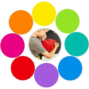 OJYUDD Dry Erase Dots Circles,11 Inch Removable Vinyl Dot Wall Decal,Colorful Circles Whiteboard Marker for Drills and Training School Teaching Progress,8 Pack